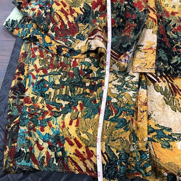 107. Tracy Reese Floral 100% Silk Cocktail Dress with adjustable belt - Picture 7 of 9